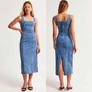 Abercrombie denim midi column dress SP